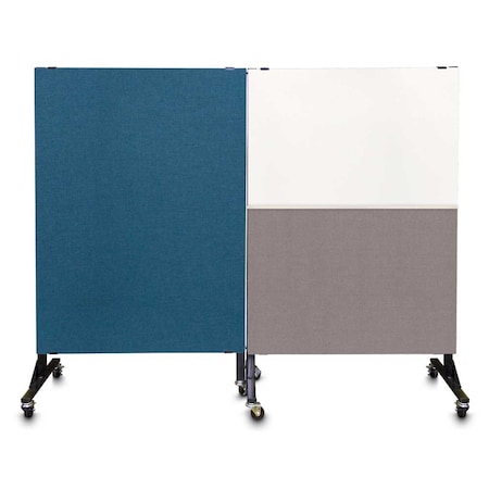 United Visual Products Sliding Door Indoor Enclosed Corkboard, 4 UV9001ACS-SATIN-DBURGU